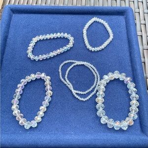 Set of 6 sparkly bracelets